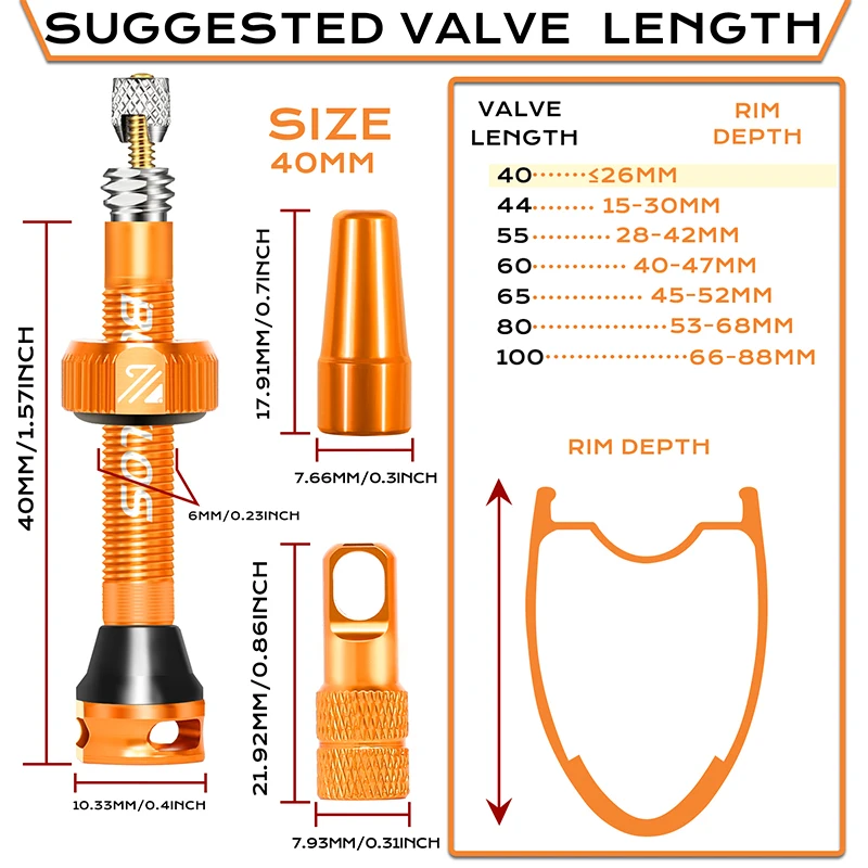 BUCKLOS Bicycle Presta Valve 4 - огляд і ціна Tubeless Valve Core