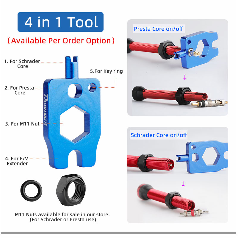 Deemount Bicycle Tubeless Carb - огляд і ціна Tubeless Valve Core