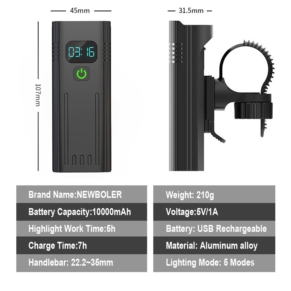 NEWBOLER Bicycle Light USB Cha - огляд і ціна Mountain Biking Backpack