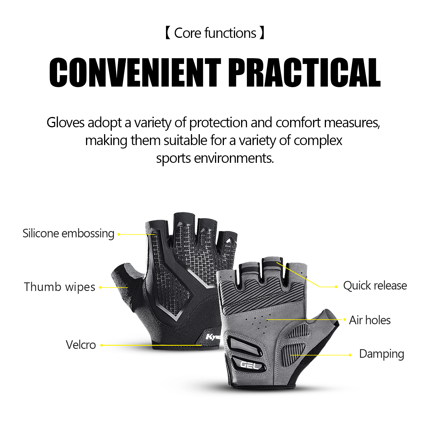 Kymc Half Finger Cycling Glove - огляд і ціна Mountain Biking Elbow Pads